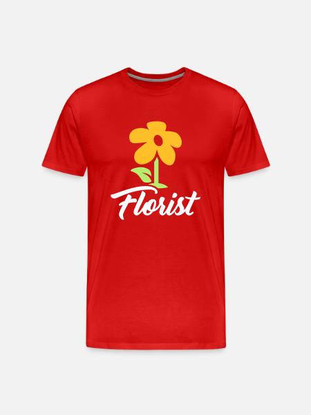Florist - Men's Premium Organic T-Shirt - red