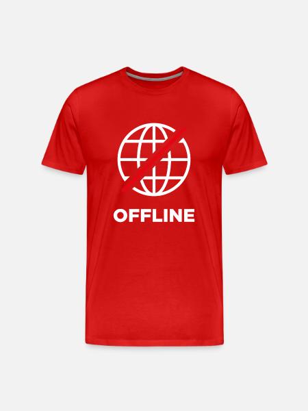 Offline - Men's Premium Organic T-Shirt - red