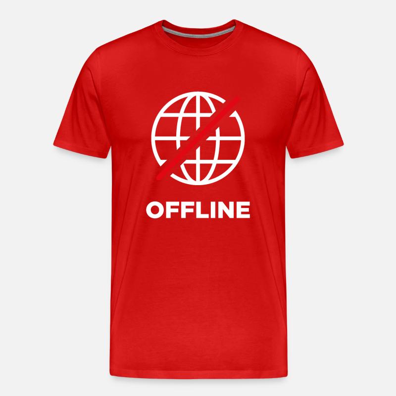 Offline - Männer Premium Bio T-Shirt - Rot
