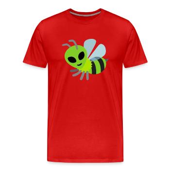 Alien bee - Abeille alien - T-shirt bio Premium Homme - rouge - Devant - Damien (186cm)