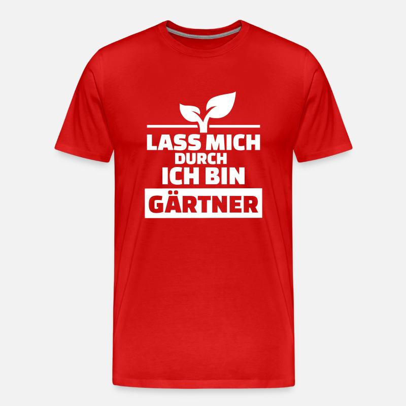 Gärtner - Männer Premium Bio T-Shirt - Rot