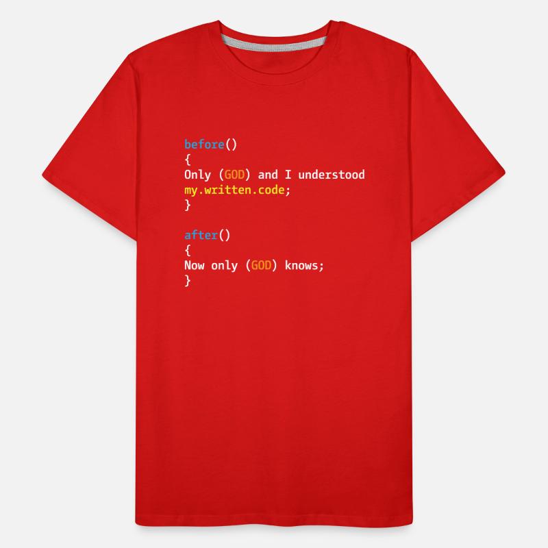Only God and I understand my code Men's Premium Organic T-Shirt