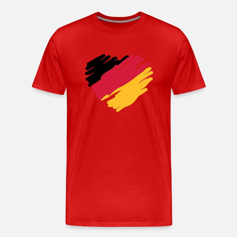 german heart - Männer Premium Bio T-Shirt - Rot