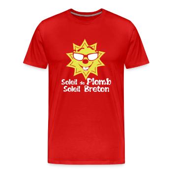 Sun lead Breton quote 711 - Men's Premium Organic T-Shirt - red - Front - Damien (186cm)