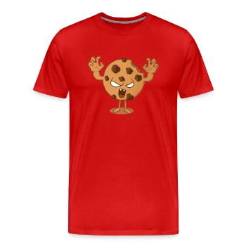 Keks-Monster - Männer Premium Bio T-Shirt - Rot - Vorne - Damien (186cm)