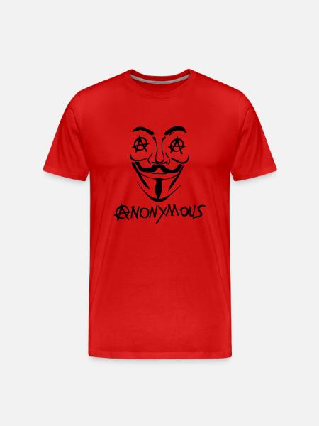 anarchy logo anonymous2 mask mask - Men's Premium Organic T-Shirt - red