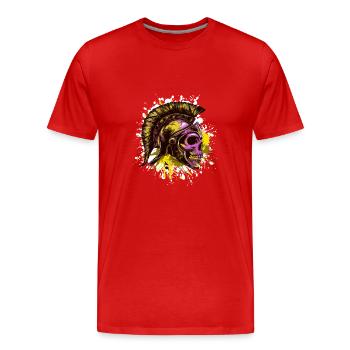 Spartan Skull Helmet Spartan - Men's Premium Organic T-Shirt - red - Front - Damien (186cm)
