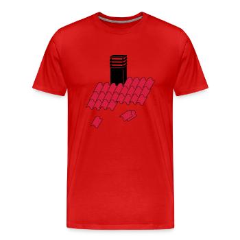 voûte_ cheminée_c1 - T-shirt bio Premium Homme - rouge - Devant - Damien (186cm)