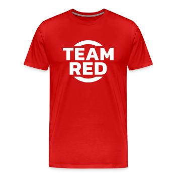 Team Red - T-shirt bio Premium Homme - rouge - Devant - Damien (186cm)