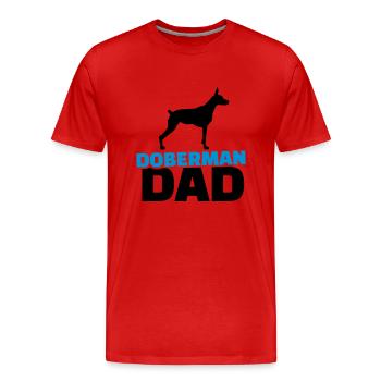 Dobermann - Männer Premium Bio T-Shirt - Rot - Vorne - Damien (186cm)
