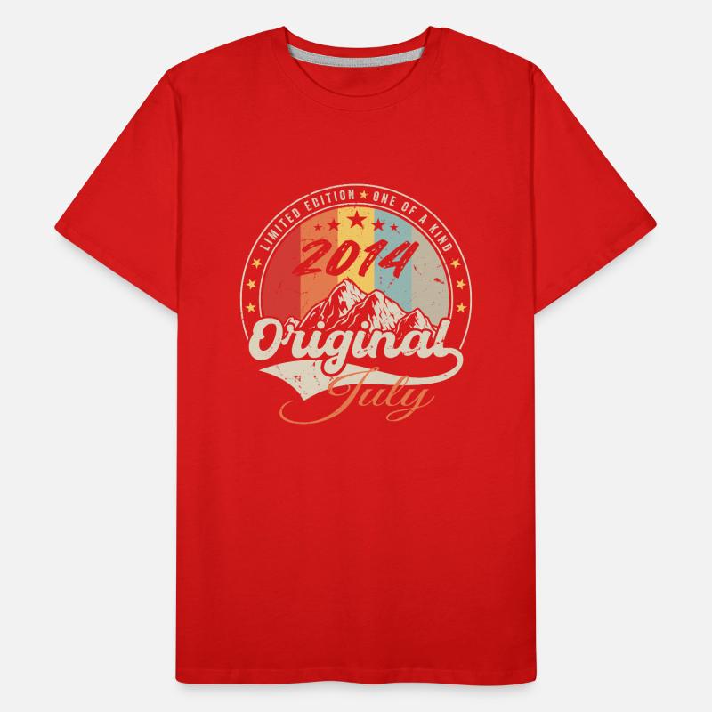 2014 Juli - Geburtstagsgeschenk 2014 Juli Männer Premium Bio T-Shirt