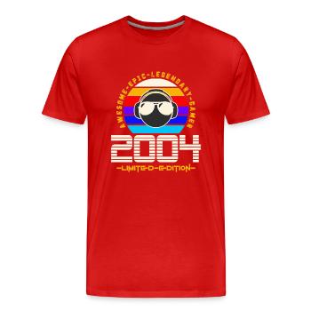 2004 - Men's Premium Organic T-Shirt - red - Front - Damien (186cm)