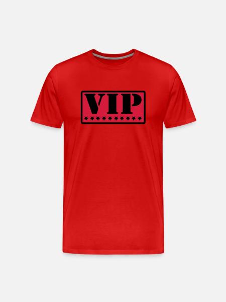 vip - Männer Premium Bio T-Shirt - Rot