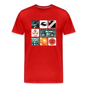 Simson Star Cyclomoteur - T-shirt bio Premium Homme - rouge - Devant - Damien (186cm)