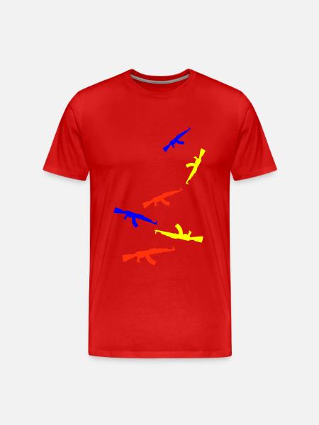 Gewehr icon symbol - Männer Premium Bio T-Shirt - Rot