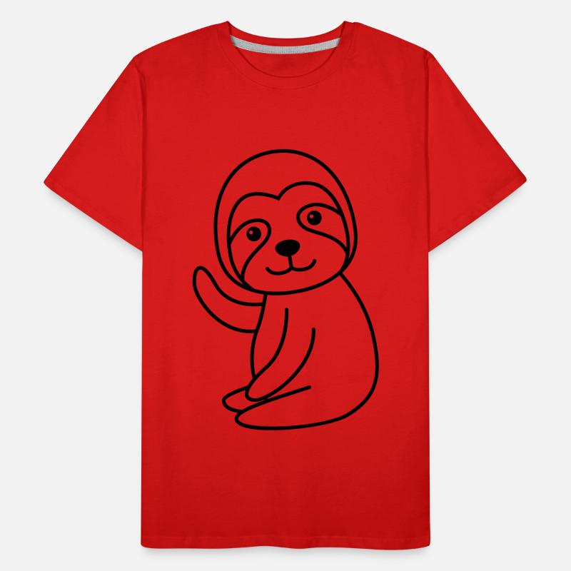 Sloth Comic Animal Men's Premium Organic T-Shirt