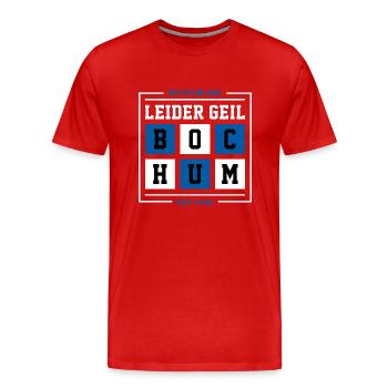 Bochum - Männer Premium Bio T-Shirt - Rot - Vorne - Damien (186cm)