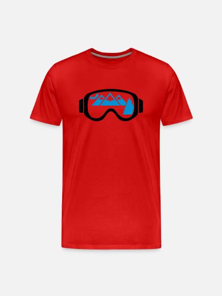 Ski goggles - Men's Premium Organic T-Shirt - red