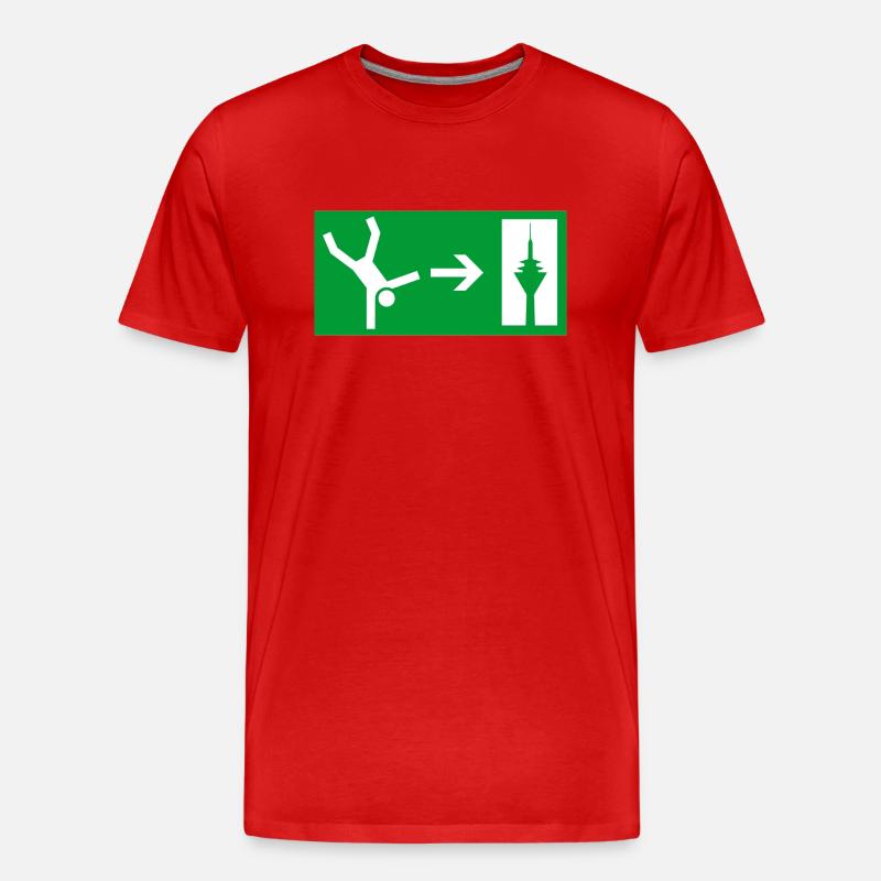 Düsseldorf - Männer Premium Bio T-Shirt - Rot