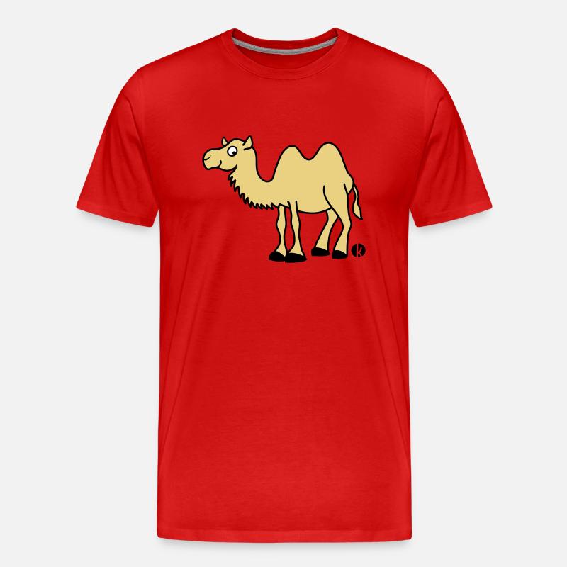 Kamel - Männer Premium Bio T-Shirt - Rot