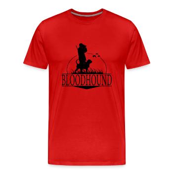 BLOODHOUND Chien de chasse Race Chiens de chasse Wilsigns - T-shirt bio Premium Homme - rouge - Devant - Damien (186cm)