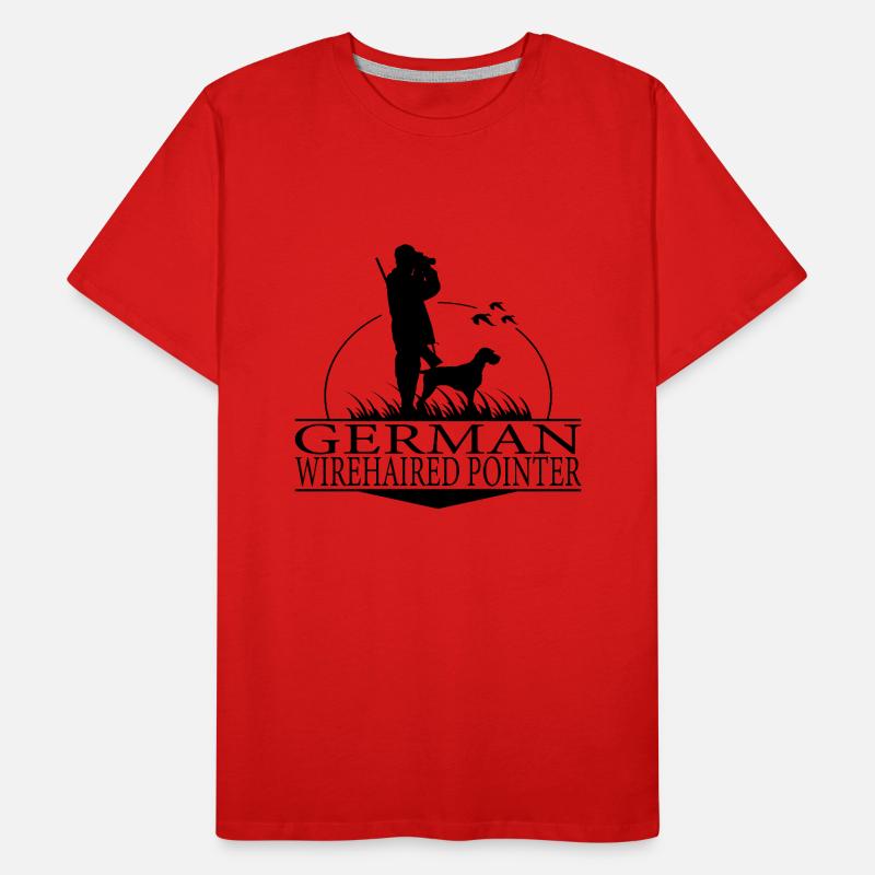 GERMAN WIREHAIRED POINTER Jagdhunde Jäger Wilsigns Männer Premium Bio T-Shirt