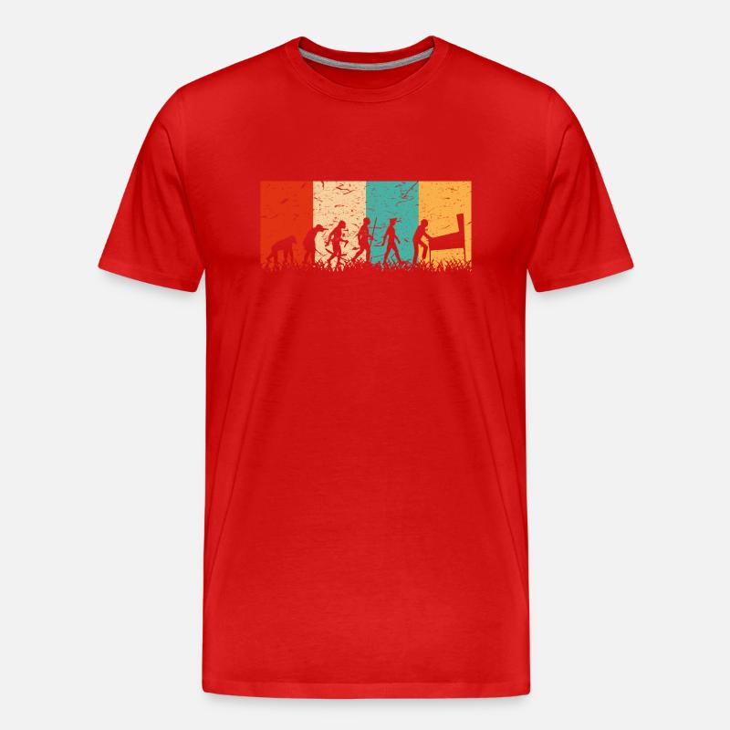 Flipperautomat Entwicklung Pinball Evolution - Männer Premium Bio T-Shirt - Rot