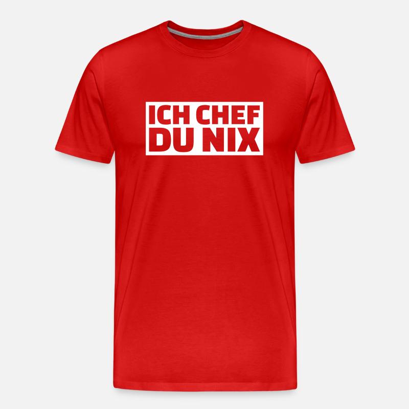 Chef - Männer Premium Bio T-Shirt - Rot