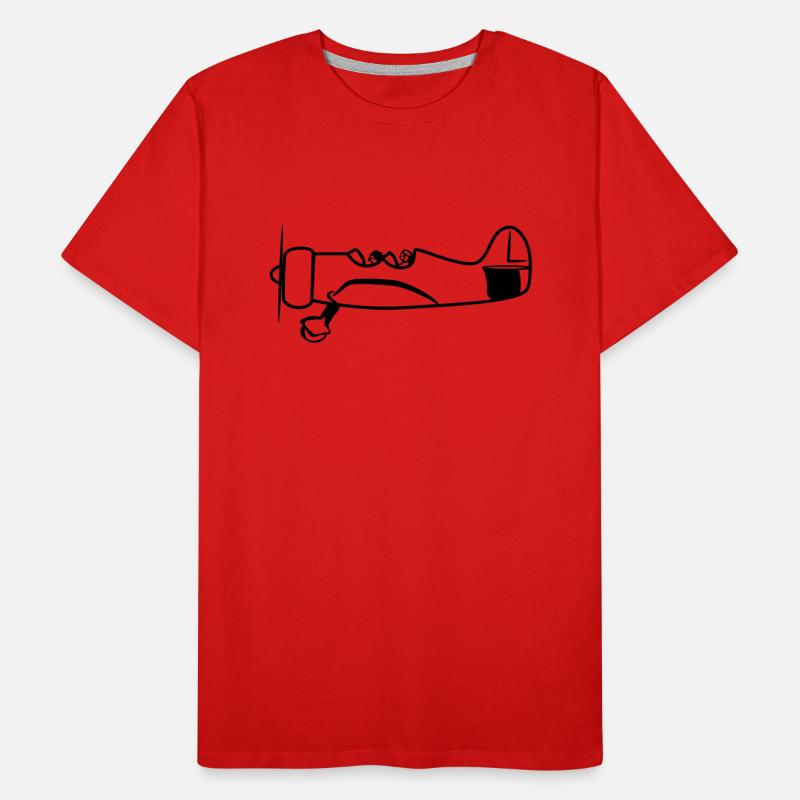 Hélice avion volant oldtimer T-shirt bio Premium Homme