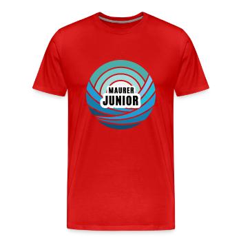 Maurer Junior Nachfolger Sohn Kind Junge Betonbau - Männer Premium Bio T-Shirt - Rot - Vorne - Damien (186cm)