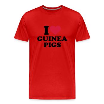 Meerschweinchen - Männer Premium Bio T-Shirt - Rot - Vorne - Damien (186cm)