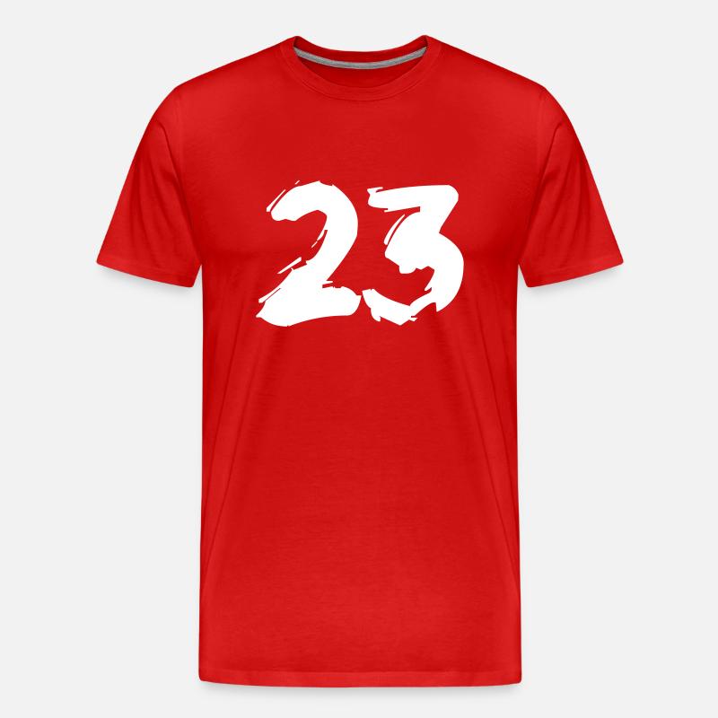 Brushed 23 - Männer Premium Bio T-Shirt - Rot
