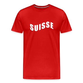 Suisse - Suisse - Suisse - T-shirt bio Premium Homme - rouge - Devant - Damien (186cm)
