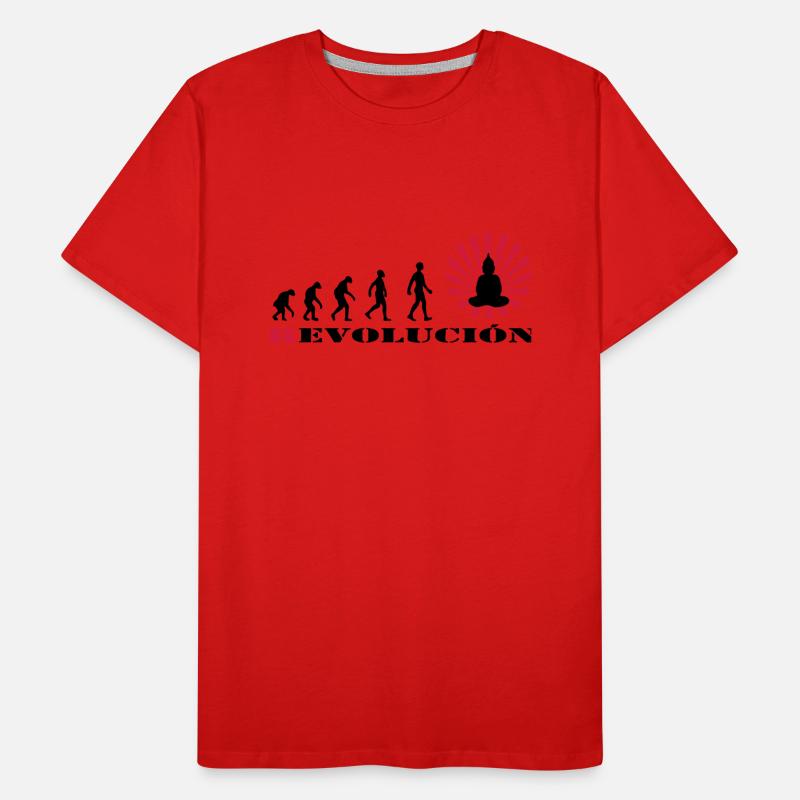 r-evolution, Evolution, darvin, revolution, Buddha Männer Premium Bio T-Shirt