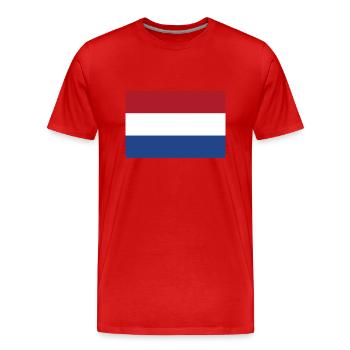 Netherlands 1 Euro - Men's Premium Organic T-Shirt - red - Front - Damien (186cm)
