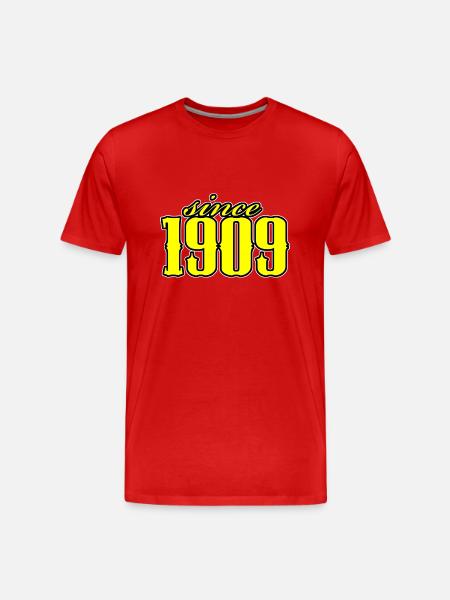 since 1909 (yellow) - Men's Premium Organic T-Shirt - red