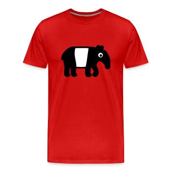 Tapir - Männer Premium Bio T-Shirt - Rot - Vorne - Damien (186cm)