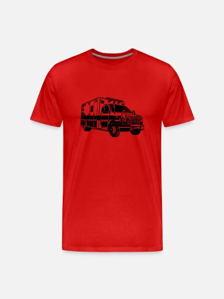 Ambulance / Ambulance 01_schwarz - Mannen premium biologisch T-shirt - rood