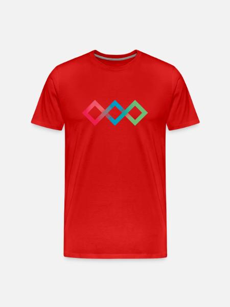 Fluo Diamonds - T-shirt bio Premium Homme - rouge