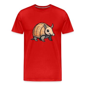 Tatous mignons - T-shirt bio Premium Homme - rouge - Devant - Damien (186cm)