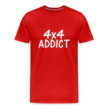 4x4 addict - Men's Premium Organic T-Shirt - red - Front - Damien (186cm)