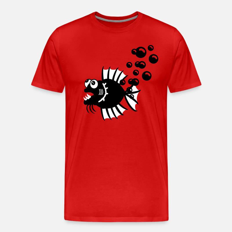 Blasen / bubbles (1c) - Männer Premium Bio T-Shirt - Rot