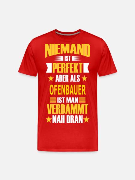 OFENBAUER - Männer Premium Bio T-Shirt - Rot