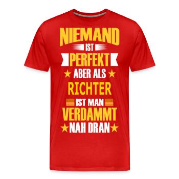 RICHTER - Männer Premium Bio T-Shirt - Rot - Vorne - Damien (186cm)