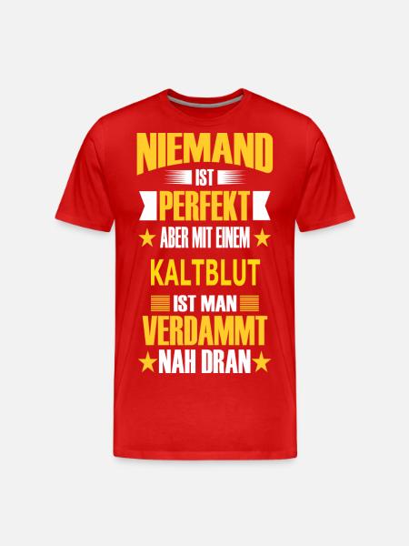 KALTBLUT - Männer Premium Bio T-Shirt - Rot