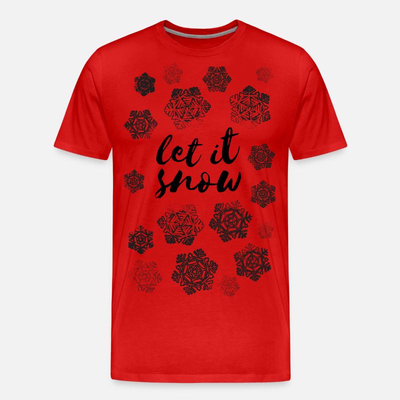 AD Let It Snow - Männer Premium Bio T-Shirt - Rot
