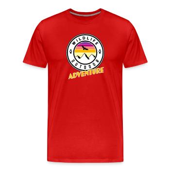 Wildlife outdoor adventure - Männer Premium Bio T-Shirt - Rot - Vorne - Damien (186cm)