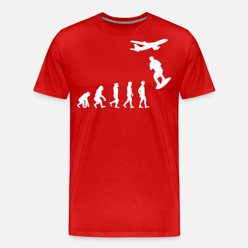 Skysurf Parachutisme Parachutisme Evolution - T-shirt bio Premium Homme - rouge