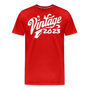 Vintage 2023 Vintage 2023 Birthday 2023 Retro - Men's Premium Organic T-Shirt - red - Front - Damien (186cm)