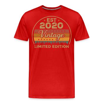 Legendary Since 2020 Birthday 2020 Vintage 2020 - Men's Premium Organic T-Shirt - red - Front - Damien (186cm)